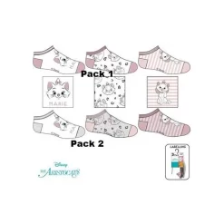 Disney Marie Kinder Sneaker Socken 3er Pack