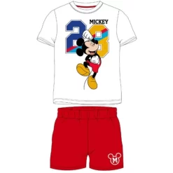 Disney Mickey Sommer-Set T-Shirt Und Shorts Rot/weiß