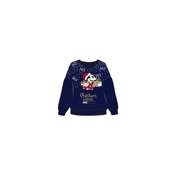 Disney Mickey Sweatshirt Weihnachten Blau 1 Disney Mickey Sweatshirt Weihnachten Blau