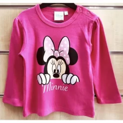 Disney Minnie Mouse Babyshirt Sweatshirt Pink Minnie Maus Shirt 100% Baumwolle