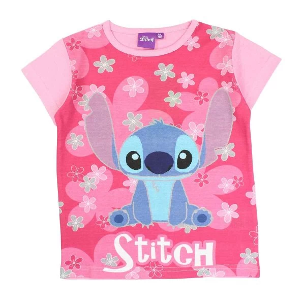 Disney Stitch T-Shirt Rosa 1 Disney Stitch T-Shirt Rosa