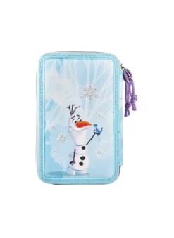 Disney Euromic - Frozen 2 - Backpack + Filled Double Decker Pencil Case - Blue -Disney euromic frozen 2 backpack filled double decker pencil case blue 3