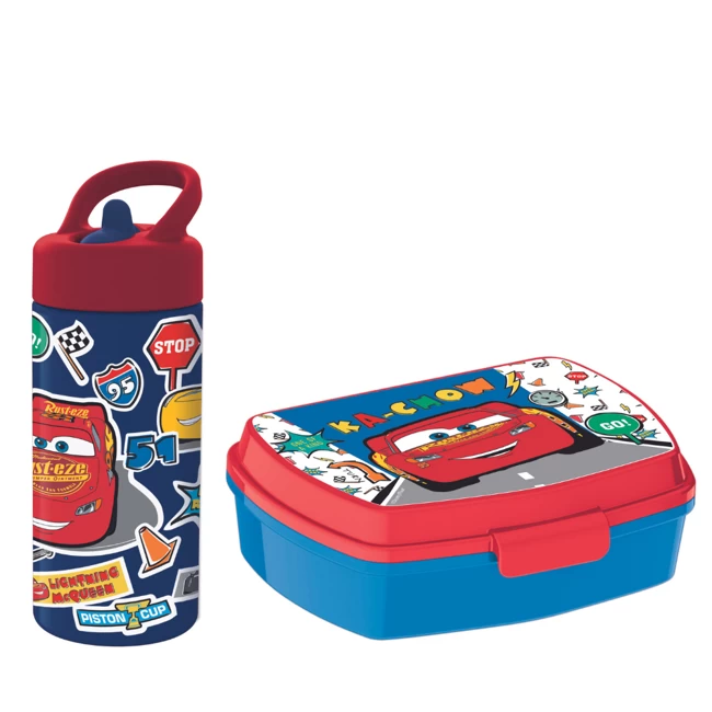 Disney Euromic - Lunch Box & Water Bottle - Cars 1 Disney Euromic - Lunch Box & Water Bottle - Cars