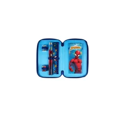 Disney Euromic - Spider -Man - Backpack (16 L) + ​Filled Double Decker Pencil Case - Blue -Disney euromic spider man backpack 16 l filled double decker pencil case blue 3